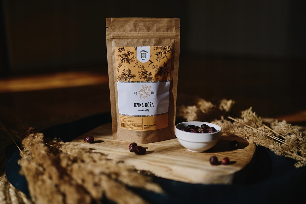 DZIKA RÓŻA OWOC cały róży rosa canina DUŻA PACZKA 50g