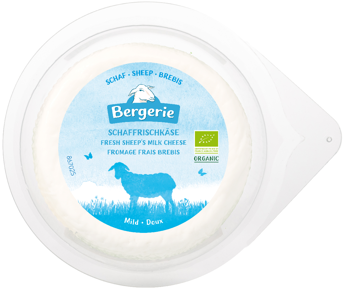 OWCZY SEREK TWAROGOWY BIO 100 g - BERGERIE