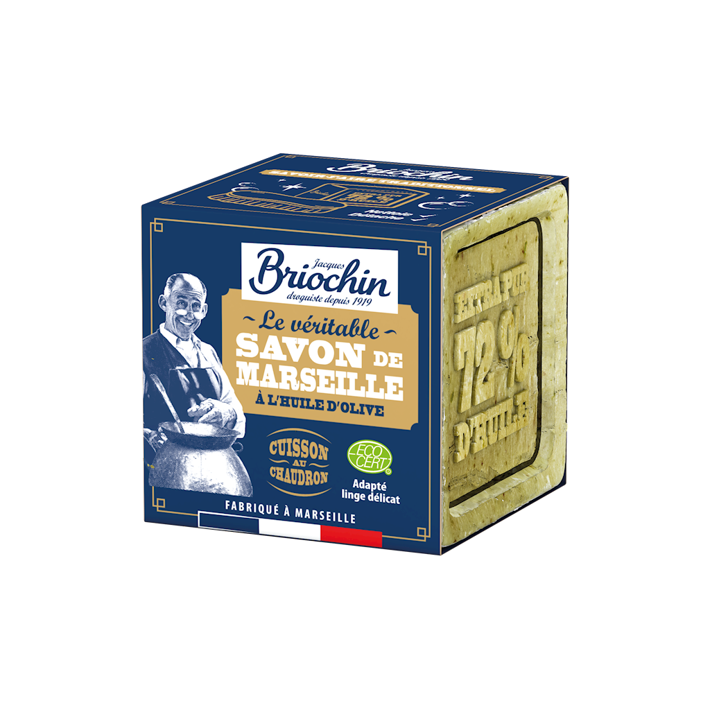 MYDŁO MARSYLSKIE W KOSTCE OLIWKOWE ECO 300 g - BRIOCHIN