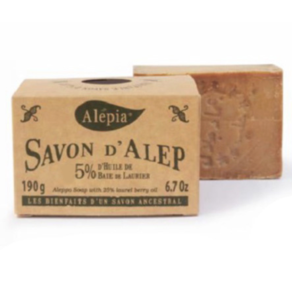 MYDŁO Z ALEPPO W KOSTCE Z OLEJEM LAUROWYM 5 % 200 g - ALEPIA