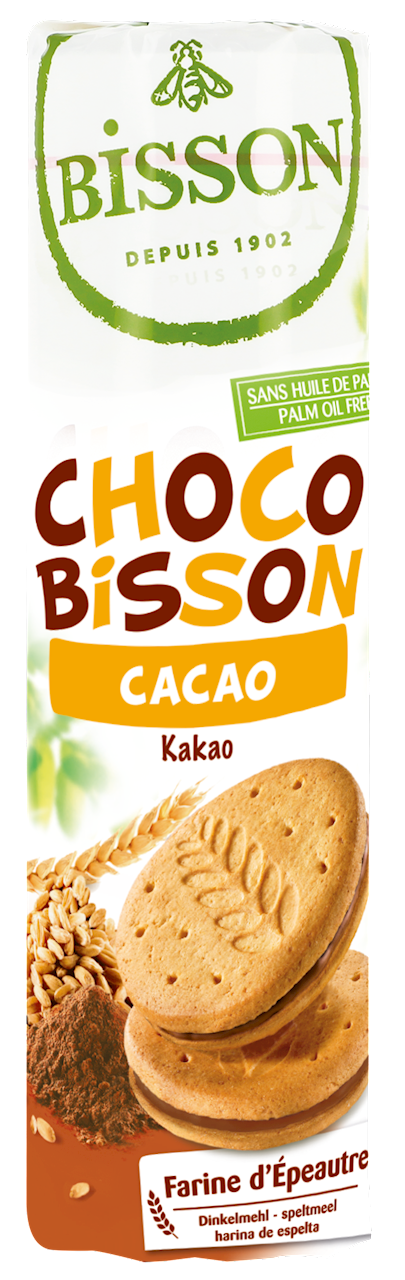 CIASTKA MARKIZY ORKISZOWE Z KREMEM KAKAOWYM BIO 300 g - BISSON