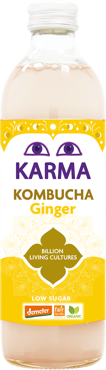 KOMBUCHA Z IMBIREM NISKA ZAWARTOŚĆ CUKRÓW FAIR FOR LIFE DEMETER BIO...