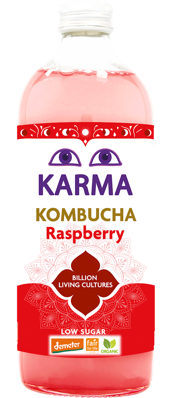KOMBUCHA O SMAKU MALINOWYM FAIR FOR LIFE DEMETER BIO 1 L - KARMA
