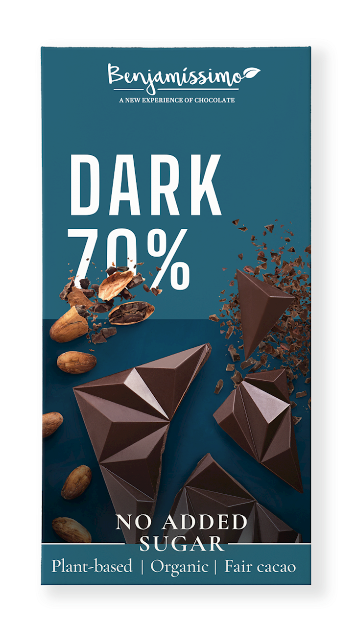 CZEKOLADA GORZKA 70 % BEZ DODATKU CUKRÓW BEZGLUTENOWA BIO 60 g...