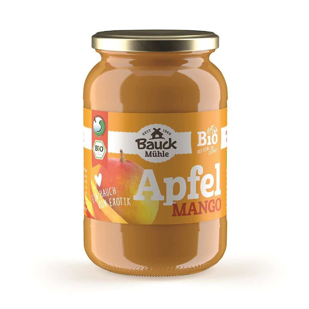 MUS JABŁKO - MANGO BEZ DODATKU CUKRÓW BIO 360 g - BAUCK MUHLE