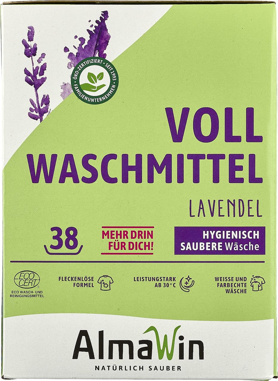PROSZEK DO PRANIA UNIWERSALNY LAWENDOWY ECO 2 kg (38 PRAŃ) - ALMAWIN