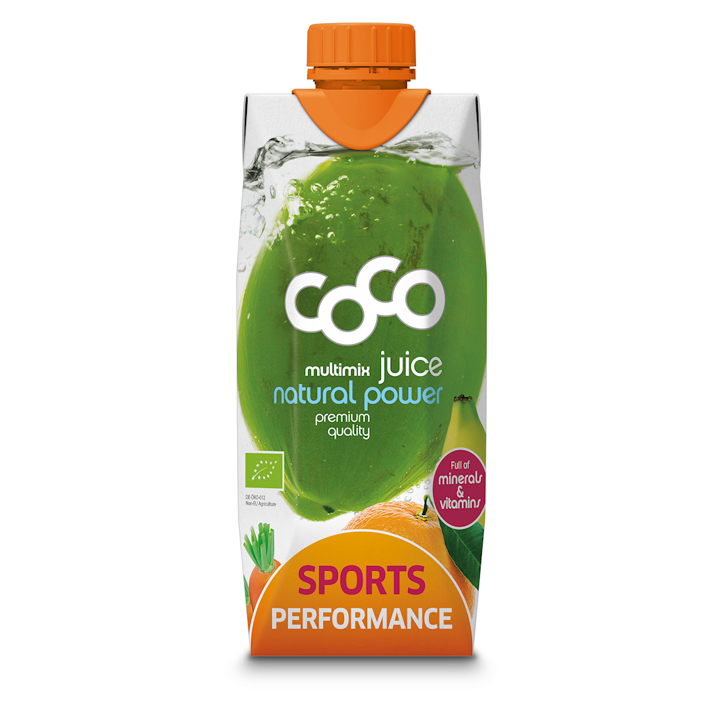 WODA KOKOSOWA SPORTS PERFORMANCE MARCHEW - POMARAŃCZA BIO 500 ml...