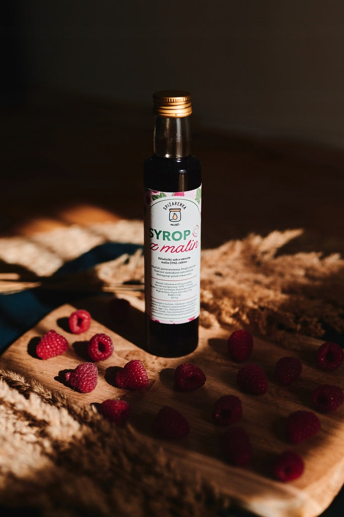 SYROP Z MALIN malinowy naturalny malina 250ml kaszel PREZENT