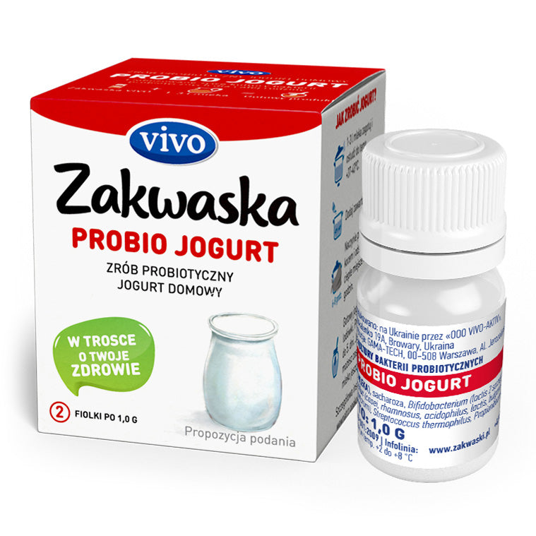 ŻYWE KULTURY BAKTERII DO JOGURTU PROBIO "ZAKWASKA" BEZGLUTENOWE 2 g (2...