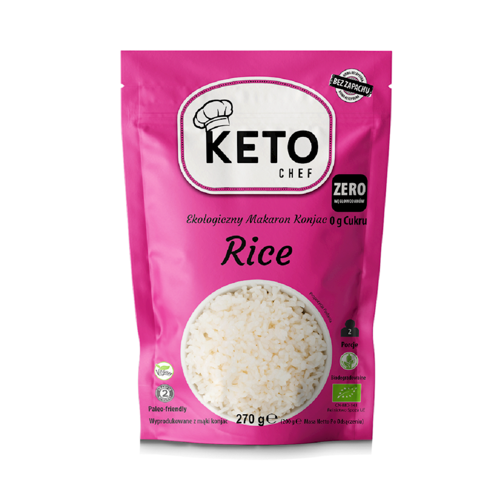 MAKARON (KONJAC) W KSZTAŁCIE RYŻU BEZGLUTENOWY BIO 270 g (200 g)...