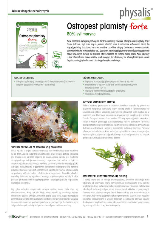 OSTROPEST PLAMISTY FORTE EKSTRAKT (500 mg) 45 TABLETEK - PHYSALIS