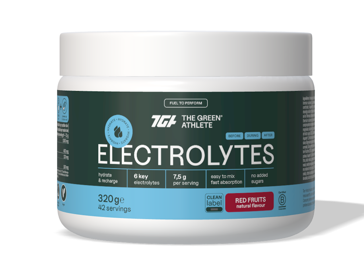 ELEKTROLITY O SMAKU CZERWONYCH OWOCÓW BEZGLUTENOWE 320 g - THE GREEN...
