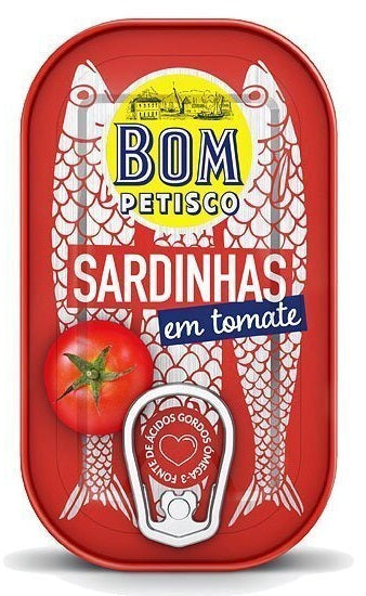 SARDYNKI PORTUGALSKIE W SOSIE POMIDOROWYM 120 g - BOM PETISCO