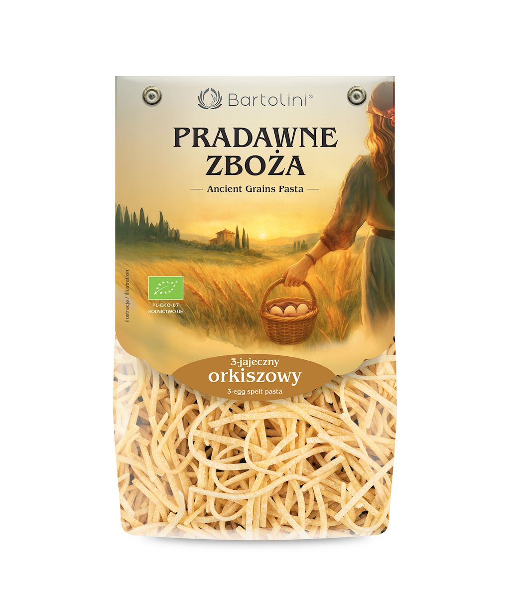 MAKARON (3-JAJECZNY ORKISZOWY) KRAJANKA ŚREDNIA BIO 250 g - BARTOLINI...