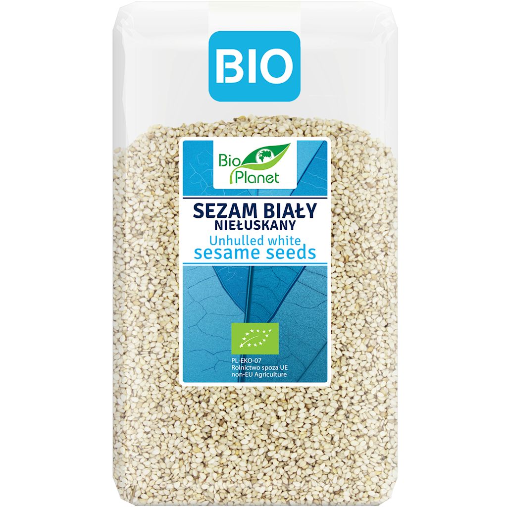 SEZAM BIAŁY NIEŁUSKANY BIO 1 kg - BIO PLANET