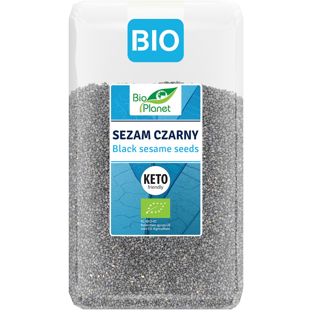 SEZAM CZARNY NIEŁUSKANY BIO 1 kg - BIO PLANET