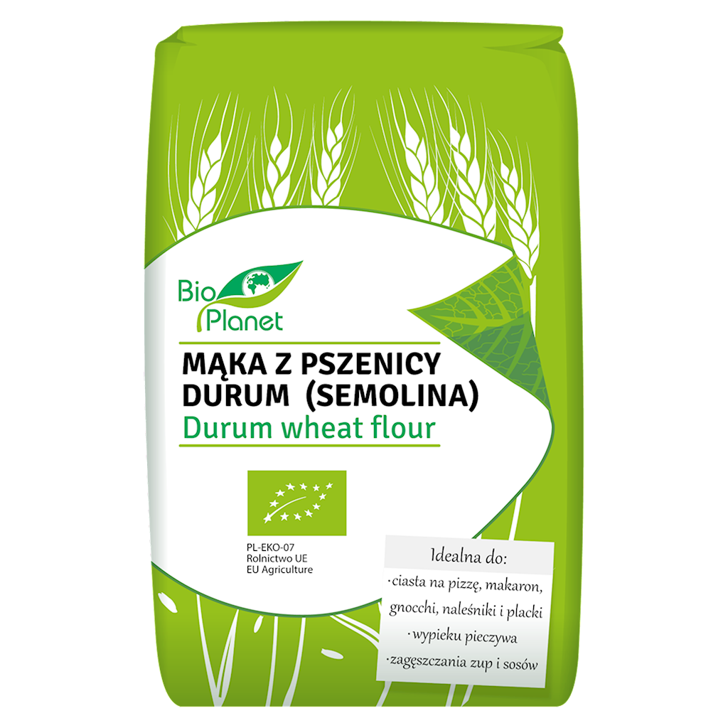 MĄKA Z PSZENICY DURUM (SEMOLINA) BIO 500 g - BIO PLANET