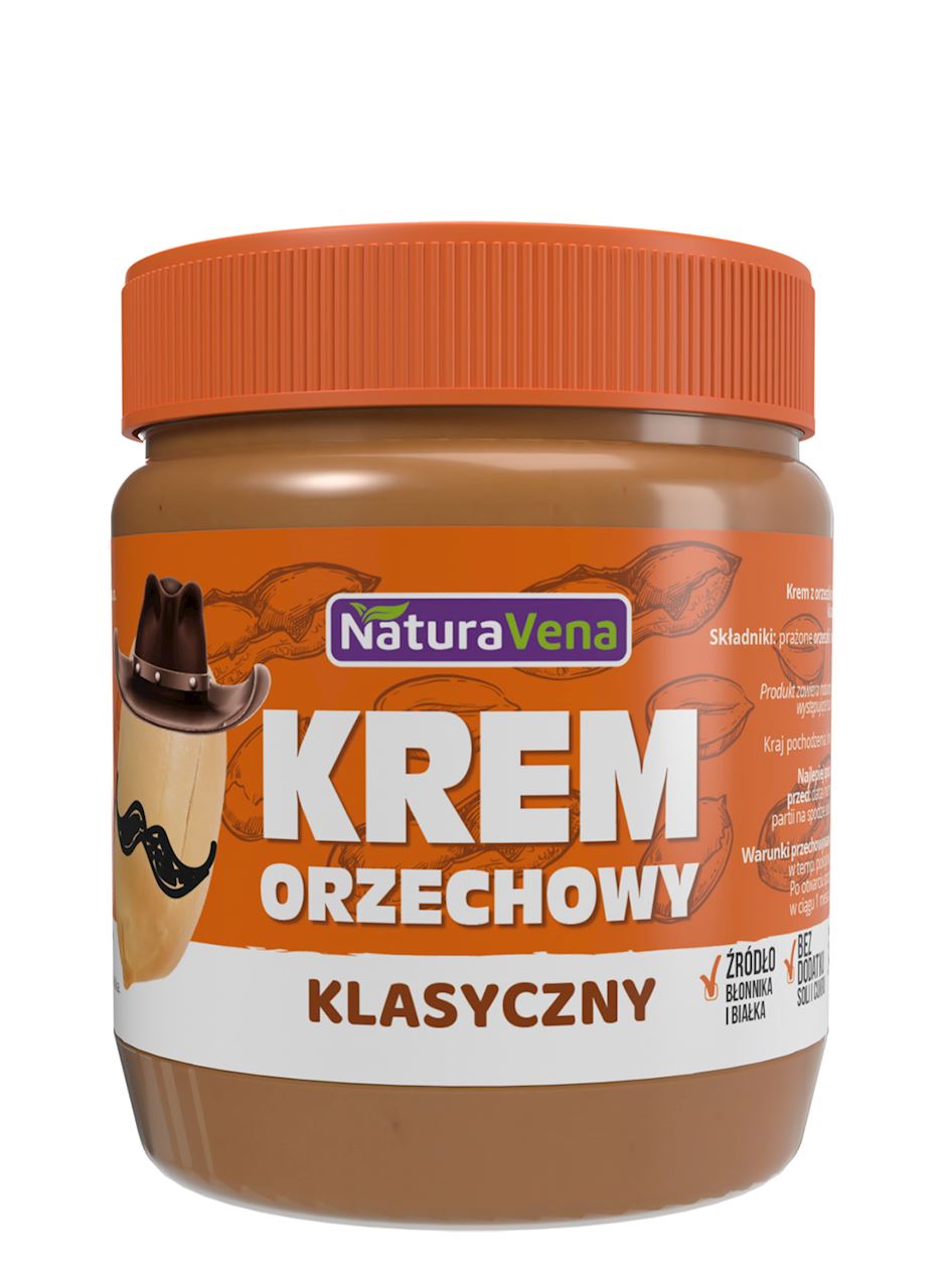 KREM ORZECHOWY KLASYCZNY 100 % BEZ DODATKU SOLI I CUKRÓW 340 g...