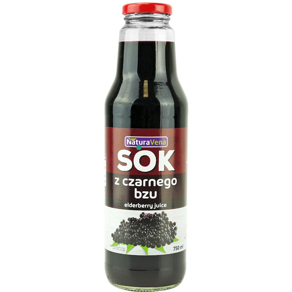 SOK Z CZARNEGO BZU 750 ml - NATURAVENA