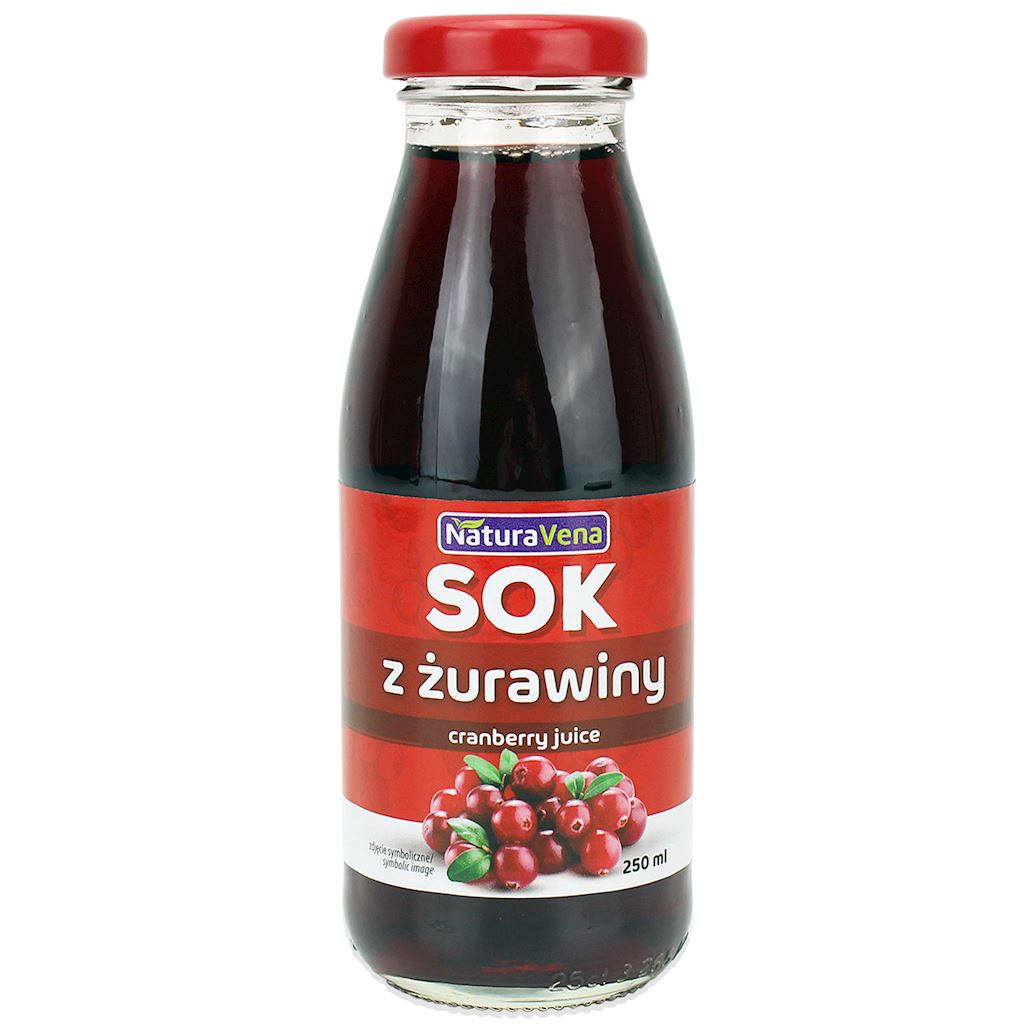 SOK Z ŻURAWINY 250 ml - NATURAVENA