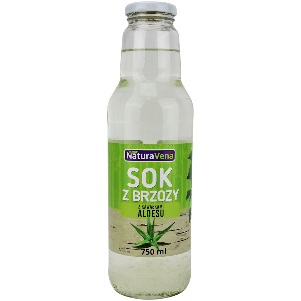SOK Z BRZOZY Z KAWAŁKAMI ALOESU 750 ml - NATURAVENA