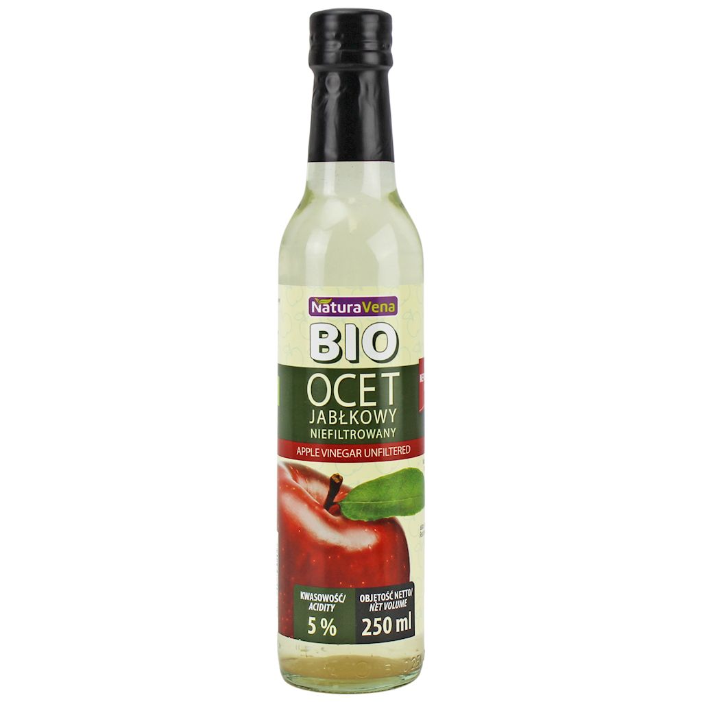 OCET JABŁKOWY 5 % NIEFILTROWANY BIO 250 ml - NATURAVENA