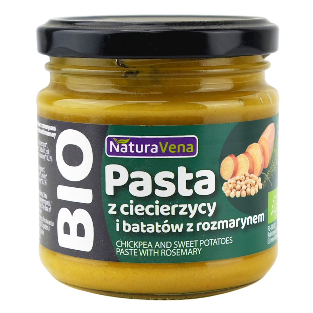 PASTA Z CIECIERZYCY I BATATÓW Z ROZMARYNEM BIO 185 g - NATURAVENA
