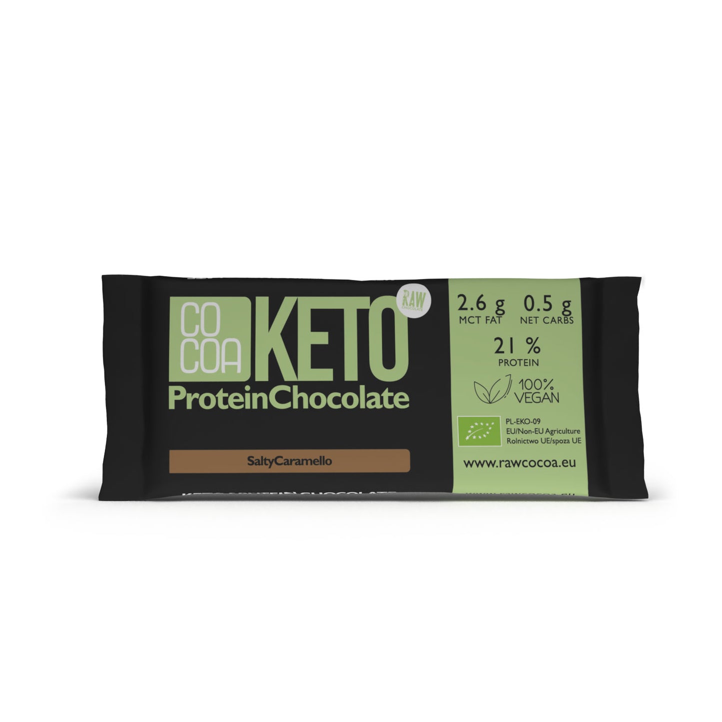 CZEKOLADA PROTEINOWA O SMAKU SŁONY KARMEL KETO BIO 40 g - COCOA