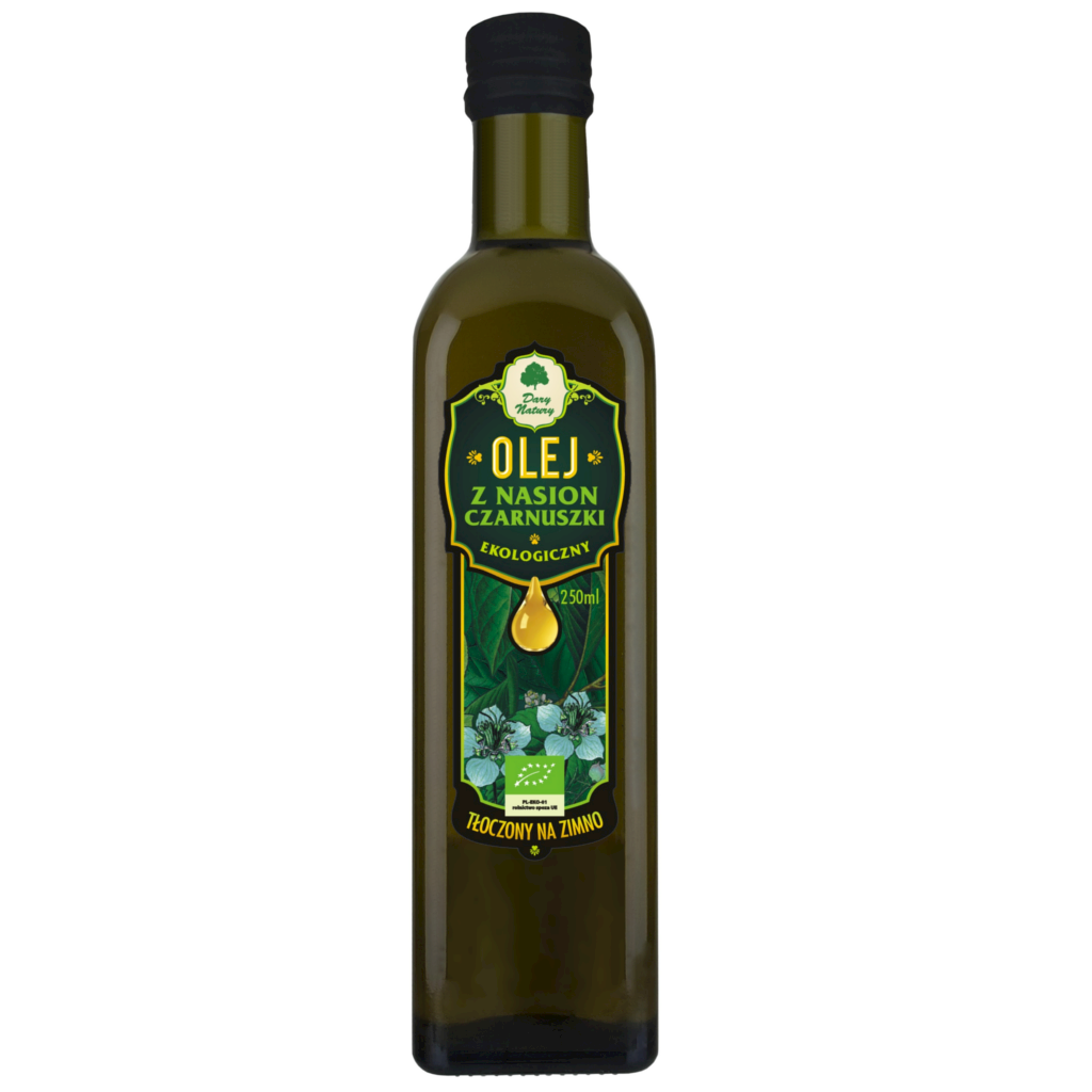 OLEJ Z CZARNUSZKI FILTROWANY TŁOCZONY NA ZIMNO BIO 250 ml - DARY NATURY
