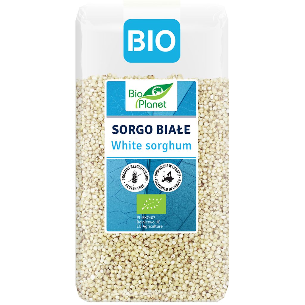 SORGO BIAŁE OBŁUSZCZONE BEZGLUTENOWE BIO 500 g - BIO PLANET