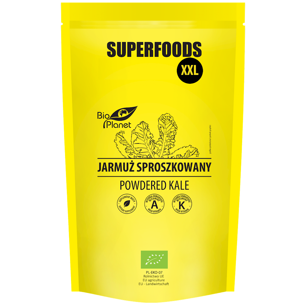 JARMUŻ SPROSZKOWANY BIO 400 g - BIO PLANET SUPERFOODS