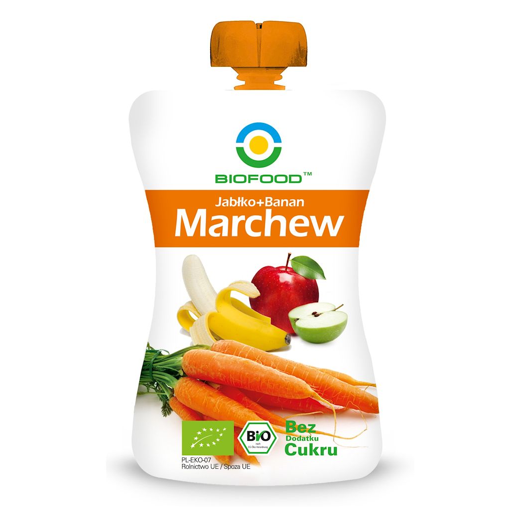 MUS JABŁKO - BANAN - MARCHEW BEZ DODATKU CUKRÓW BEZGLUTENOWY BIO 200...