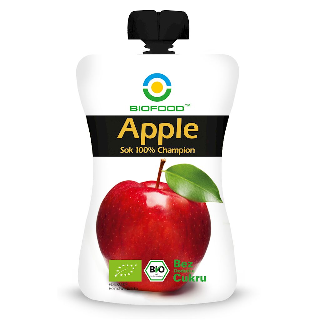 SOK JABŁKOWY 100 % CHAMPION BEZGLUTENOWY BIO 200 g - BIOFOOD