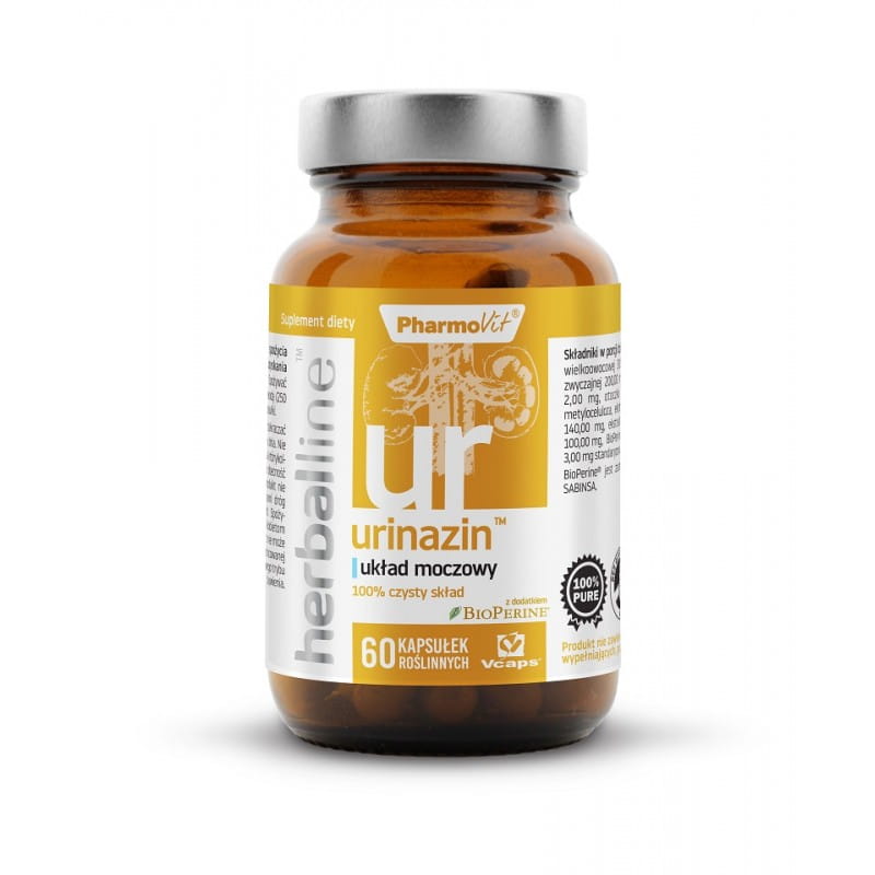 KAPSUŁKI NA UKŁAD MOCZOWY (URINAZIN) BEZGLUTENOWE 60 szt. - PHARMOVIT...