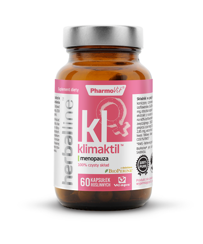 KAPSUŁKI NA MENOPAUZĘ (KLIMAKTIL) BEZGLUTENOWE 60 szt. - PHARMOVIT...