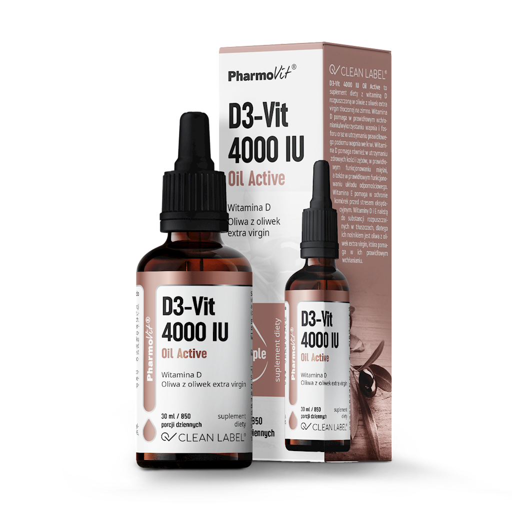 WITAMINA D3 W KROPLACH 100 mcg (4000 j.m) BEZGLUTENOWA 30 ml...