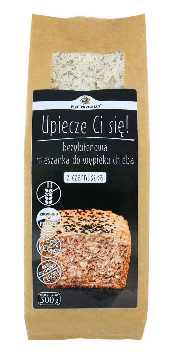 MIESZANKA DO WYPIEKU CHLEBA Z CZARNUSZKĄ BEZ DODATKU CUKRÓW...