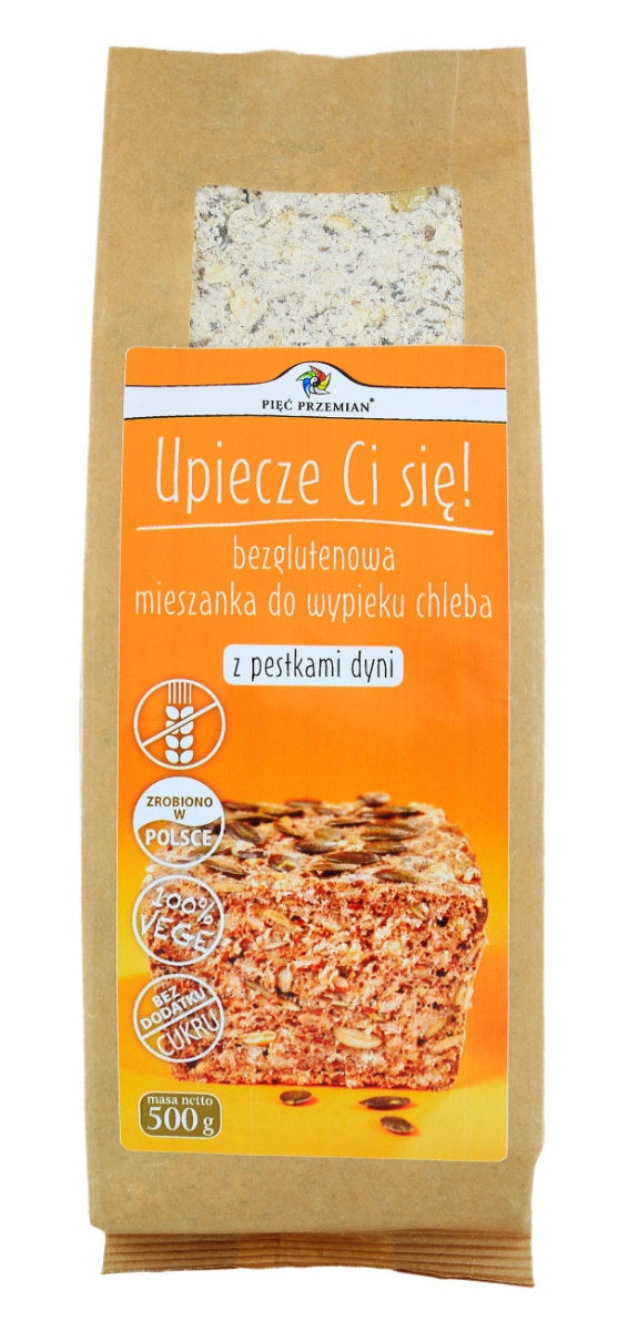 MIESZANKA DO WYPIEKU CHLEBA Z PESTKAMI DYNI BEZ DODATKU CUKRÓW...