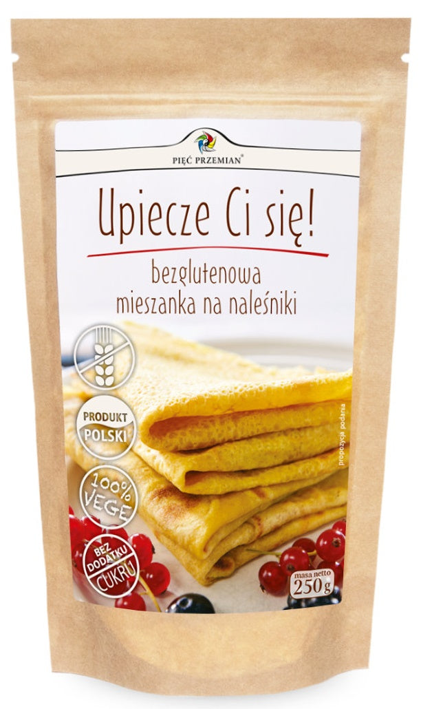 MIESZANKA NA NALEŚNIKI BEZ DODATKU CUKRÓW BEZGLUTENOWA 250 g - PIĘĆ...