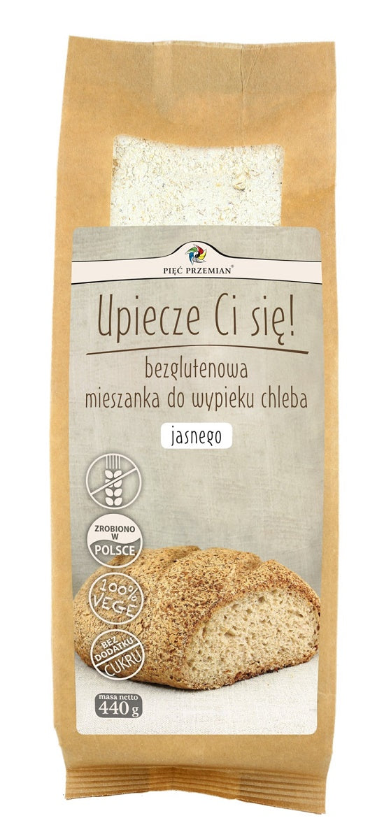 MIESZANKA DO WYPIEKU CHLEBA JASNEGO BEZ DODATKU CUKRÓW BEZGLUTENOWA...