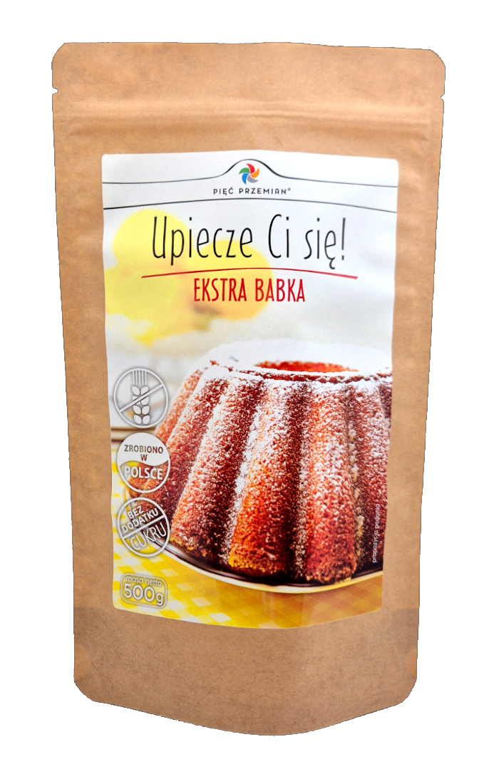 MIESZANKA DO WYPIEKU BABKI BEZ DODATKU CUKRÓW BEZGLUTENOWA 500 g...