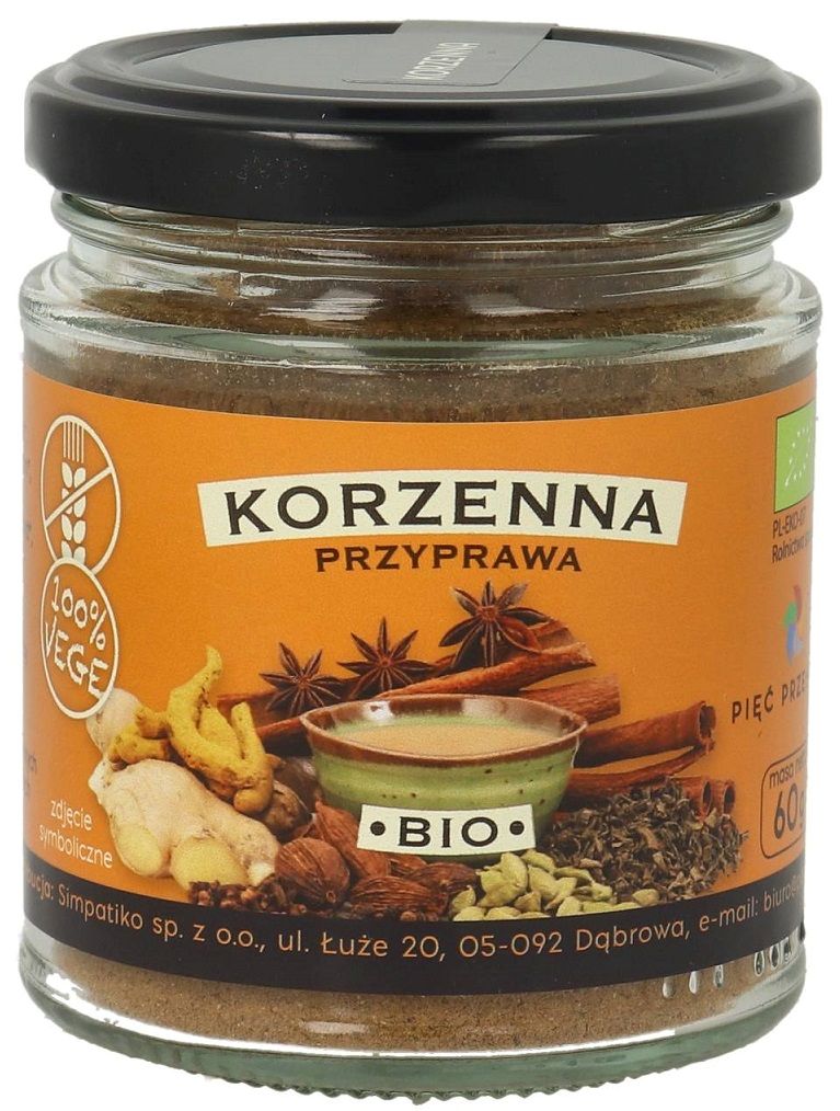 PRZYPRAWA KORZENNA BEZGLUTENOWA BIO 60 g - PIĘĆ PRZEMIAN (PRODUKT...