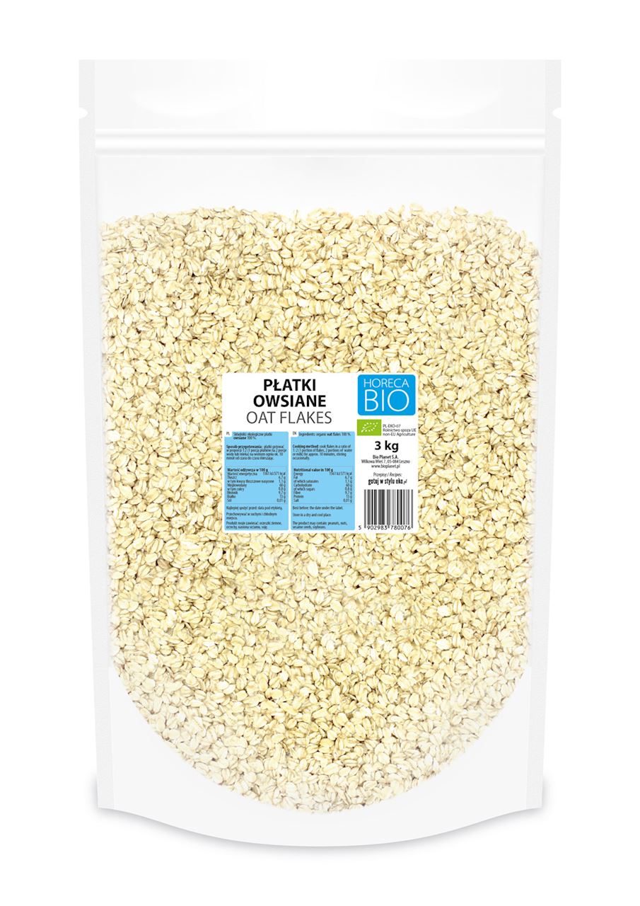 PŁATKI OWSIANE BIO 3 kg - HORECA (BIO PLANET)