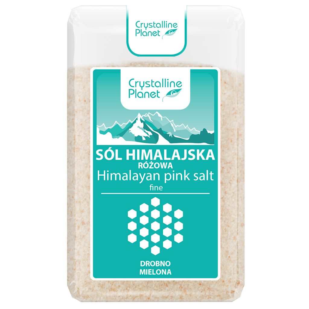 SÓL HIMALAJSKA RÓŻOWA DROBNO MIELONA 600 g - CRYSTALLINE PLANET