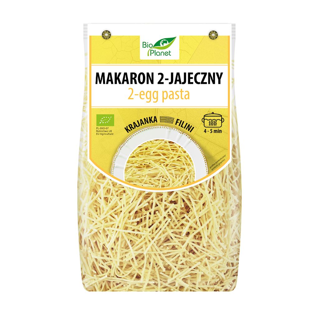 MAKARON (2-JAJECZNY SEMOLINOWY) KRAJANKA BIO 250 g - BIO PLANET