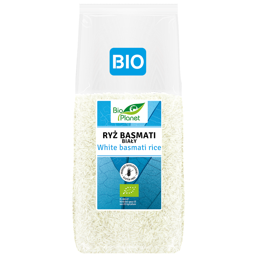 RYŻ BASMATI BIAŁY BEZGLUTENOWY BIO 1 kg - BIO PLANET