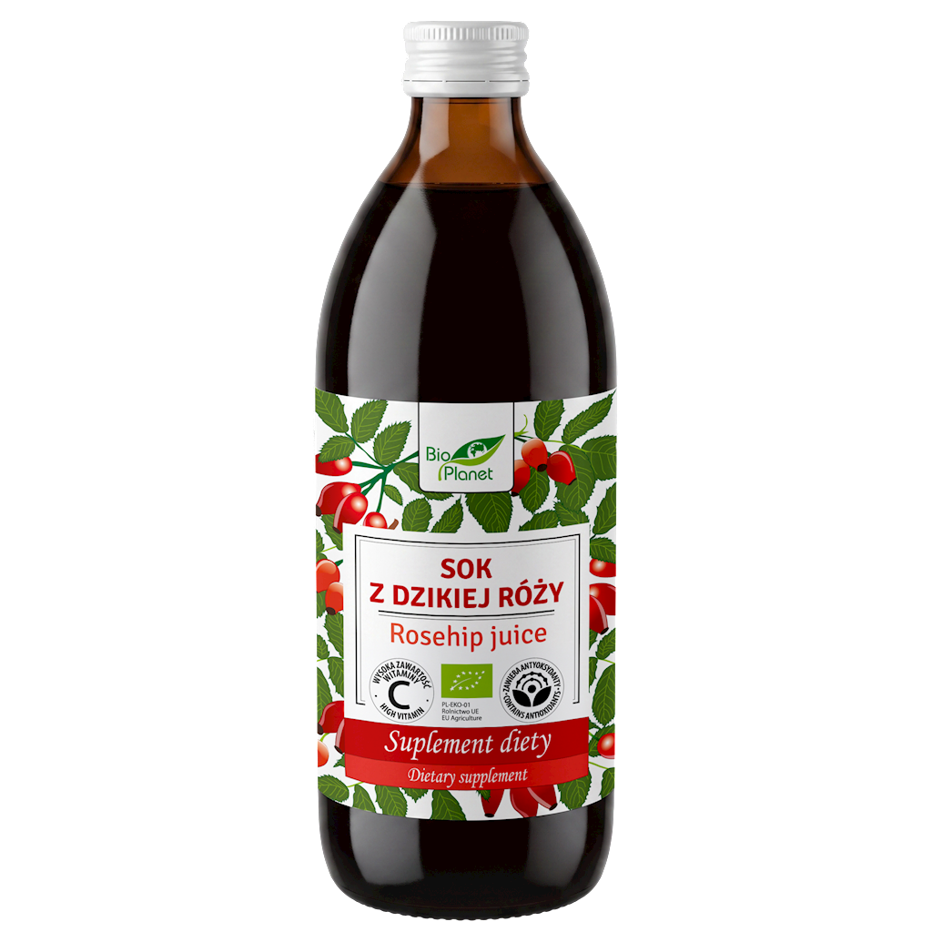 SOK Z DZIKIEJ RÓŻY BIO 500 ml - BIO PLANET