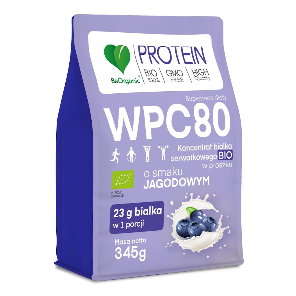 BIAŁKO SERWATKOWE O SMAKU JAGODOWYM (KONCENTRAT WPC 80) BEZ DODATKU...