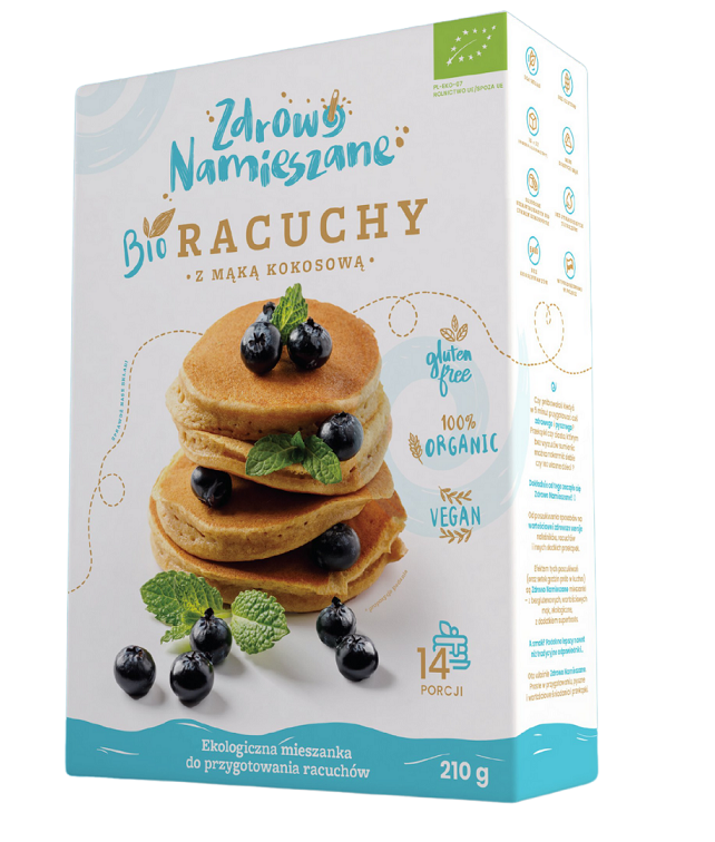 MIESZANKA NA RACUCHY Z MĄKĄ KOKOSOWĄ BEZGLUTENOWA BIO 210 g - ZDROWO...
