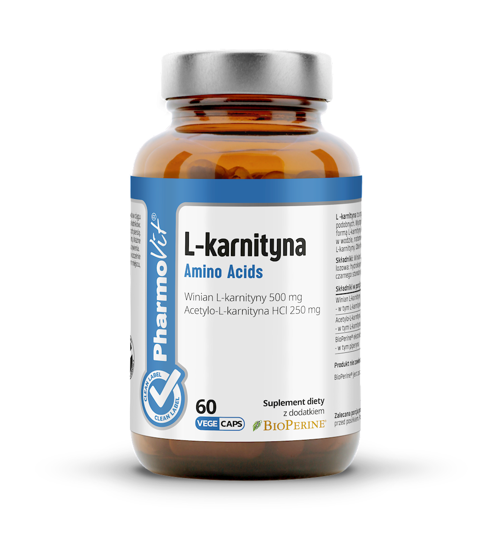 L-KARNITYNA BEZGLUTENOWA 60 KAPSUŁEK - PHARMOVIT (CLEAN LABEL)